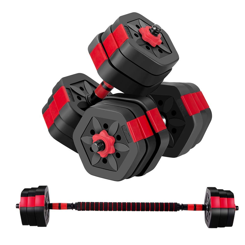 Buy BRAVE HEART Adjustable Dumbbell Barbell Weight Pair TOTAL 44 LBS