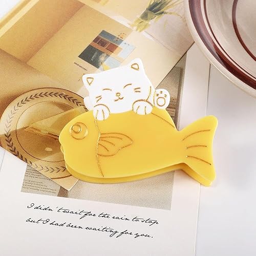Miniatura 3 de 2 pinzas antideslizantes para el pelo de gato y pez, de acetato, animales, tiburón, para mujeres y niñas, accesorios para el cabello, regalos para