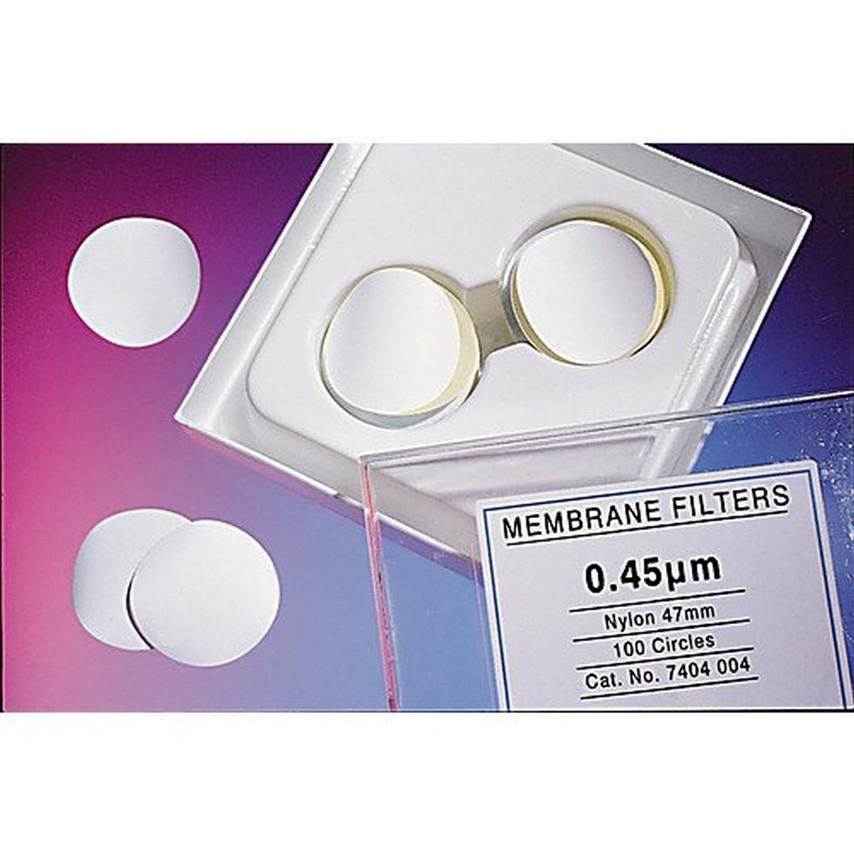 Whatman 7408-004 White Nylon Membrane Filter, 47mm Diameter, 0.8 Micron (Pack of 100)
