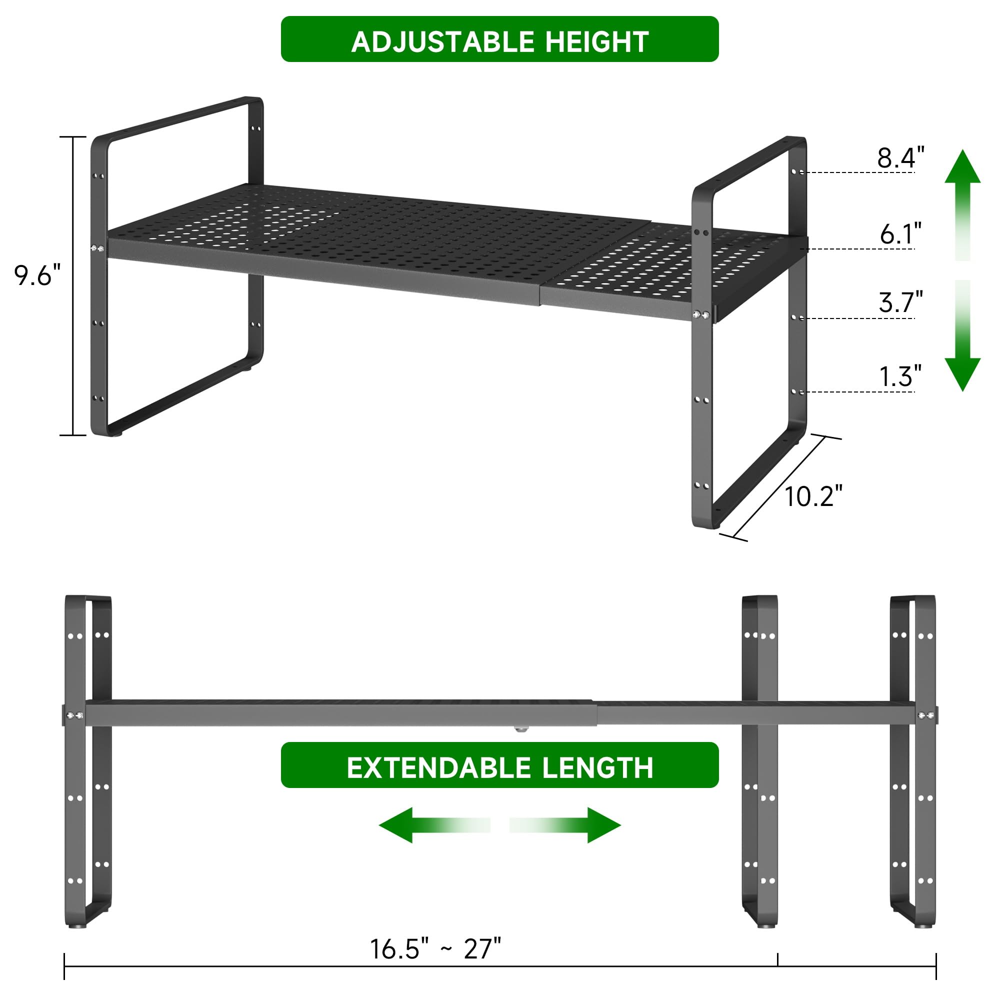 Portaspezie da cucina a muro Scaffale per spezie in acciaio inossidabile Adatto per cucina, bagno, balcone, (nero opaco, 20 cm) | Leroy Merlin