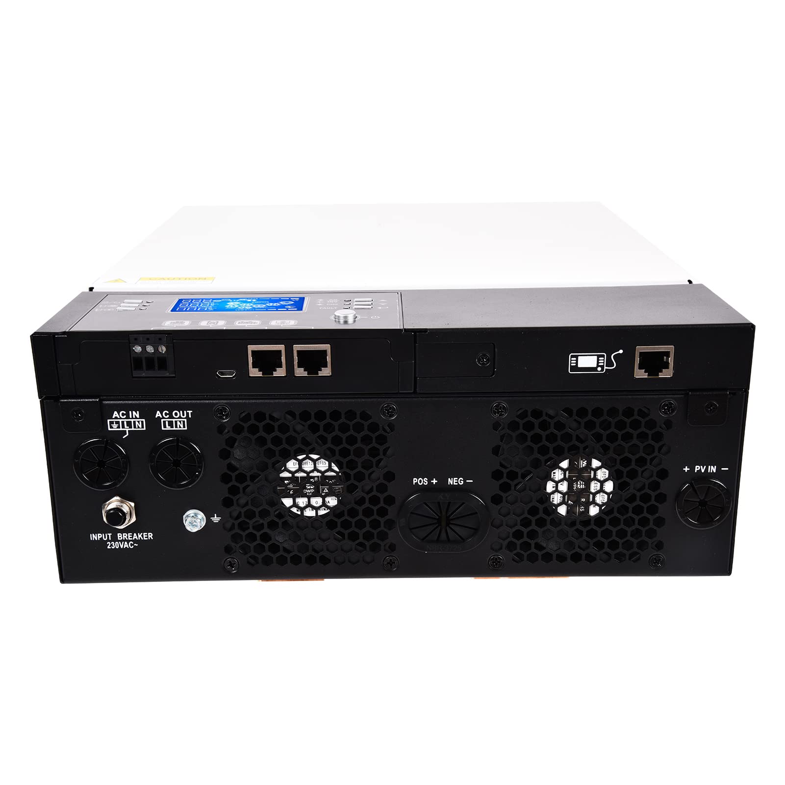 Cargador Inversor Solar de 3000 W con Bluetooth, Controlador Híbrido Fuera de la Red Eficiente para el Hogar y RV, Corriente de Carga de 80 A, Acero Duradero