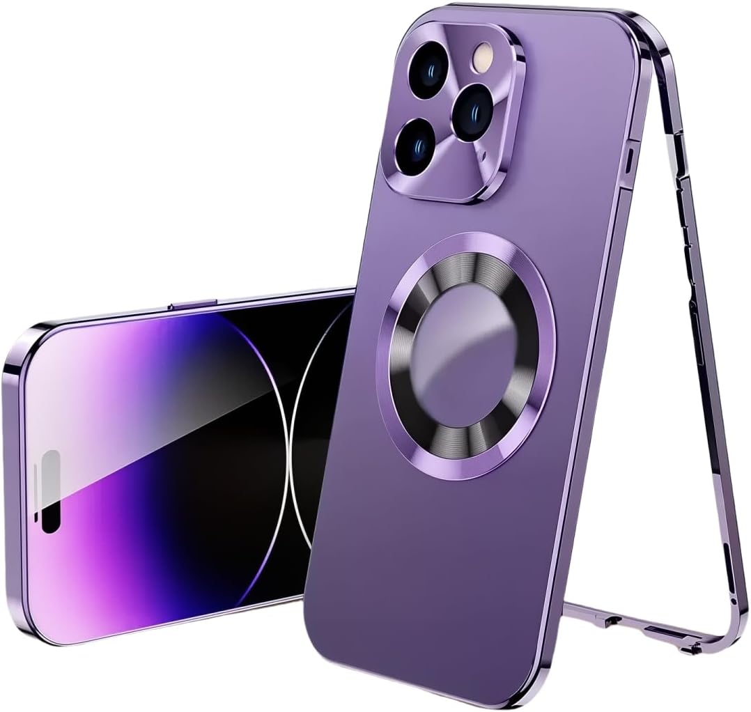 Magnetic Full Body Protection for iPhone 16 Pro Max,Silver image 2