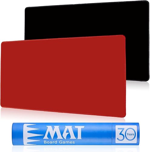 Miniatura 6 de Biouai MTG - Tapete de juego para juego de cartas TCG, 2 alfombrillas de juego cosidas negras con tubo para juego de cartas, MTG, Yugioh, Magic The