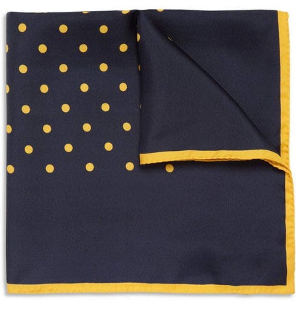 KINGSQUAREKINGSQUARE 100% Silk Polka Dot Pocket Square with Gift Box