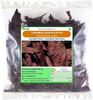 THULIR Vembalam Pattai For Hair Growth - 100 Gms | Ratanjot Root | Onosma Echiodes | Alkanet Root For Hair | Alkanna Tinctoria | Laljadi | Rattan Jot | Vembada
