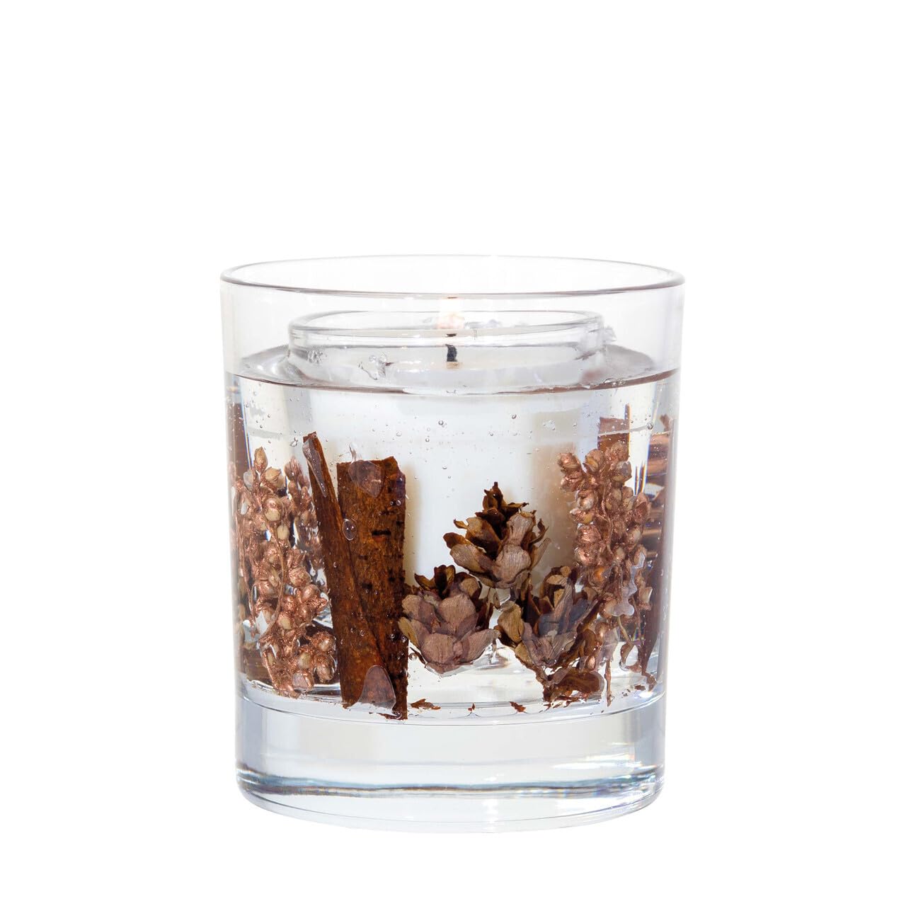 Stoneglow Elements Collection - Wood - Palo Santo & Amber 60 grams Scented Botanical Soy Wax Gel Candle - Brown