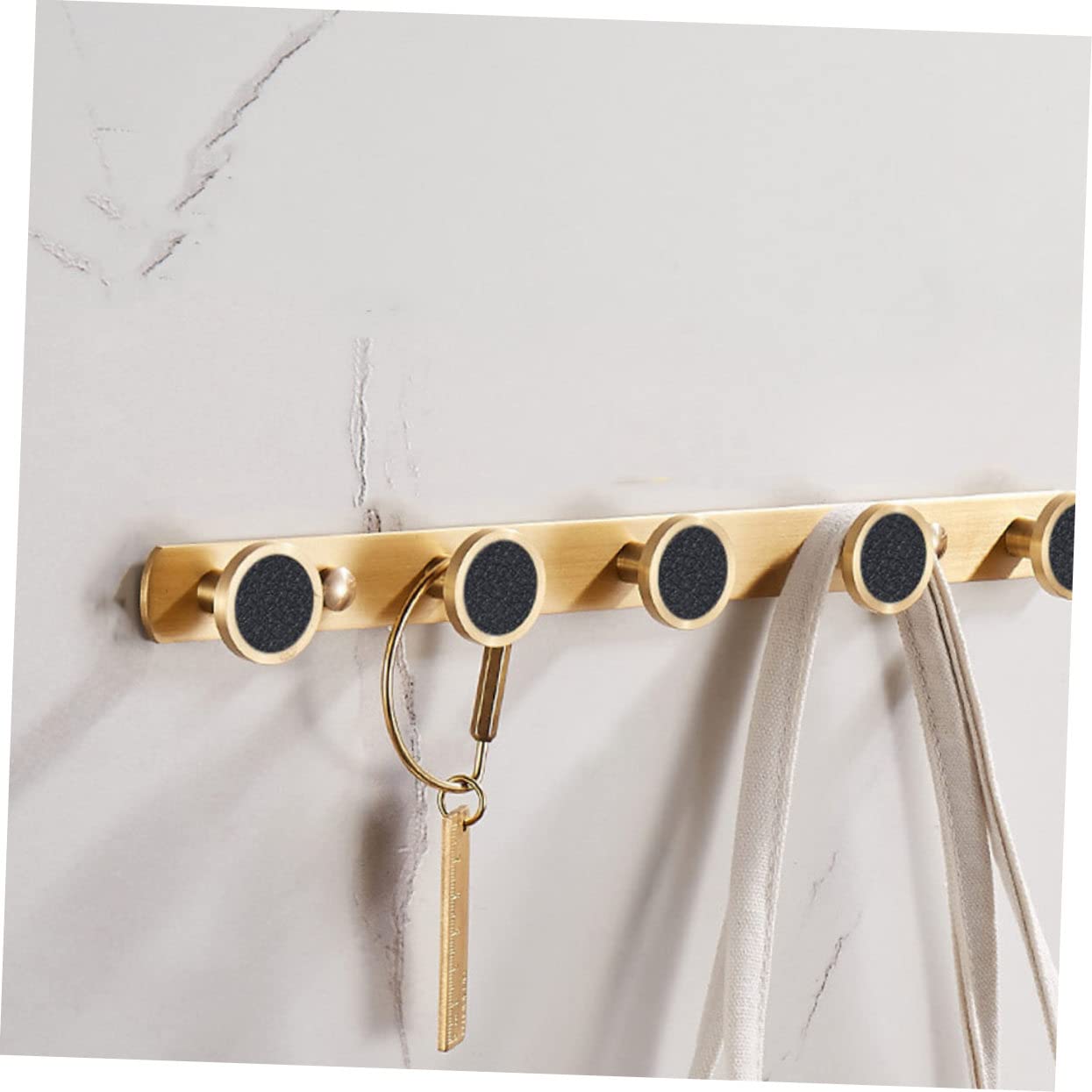 TOPBATHY 1pezzi Gancio da Parete in Ottone Stile Nordico Ganci Neri per Appendere Cappelli e Vestiti Elevata Capacità di Carico Decorazione Artistica per Casa