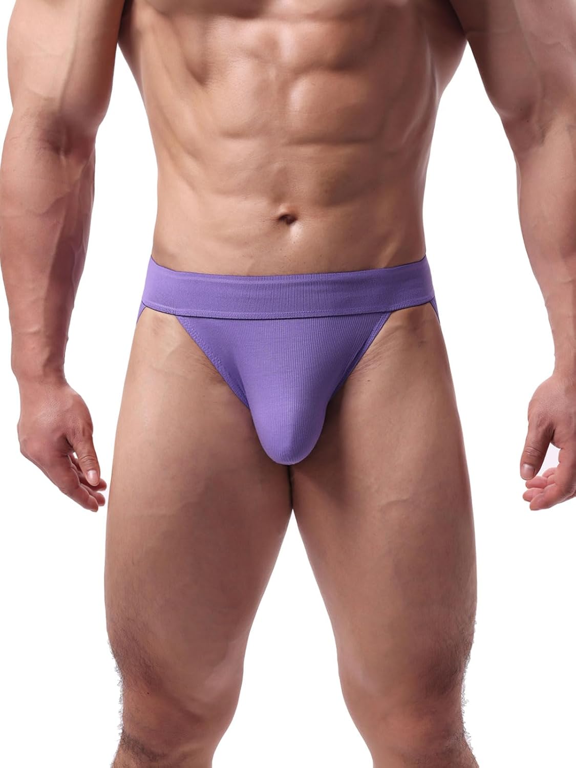 Summer Code Mens Underwear Briefs Low Rise Ribbed Bikini Underpants Cool Comfort Bulge Pouch Undies Briefs