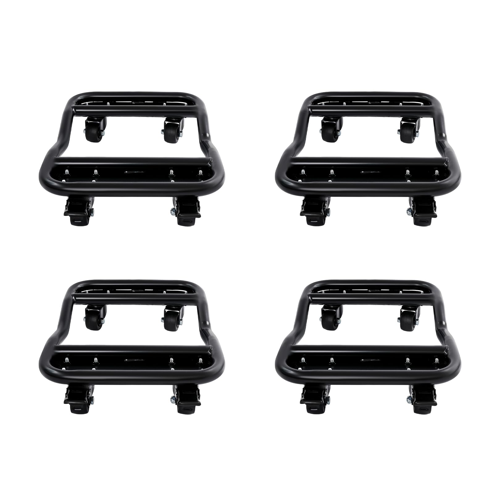 4 unidades de neumáticos de vehículos de transporte de 2721,55 kg de capacidad de carga, pintura al horno de acero con freno de rueda, color negro para coche, camión, todoterreno, apto para taller