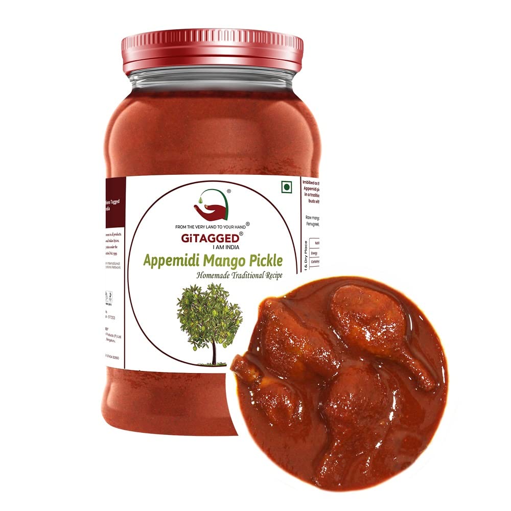 Appemidi Traditional Homemade Mango Pickle, 500Gms (18-25 Whole Appe Mangoes) Make your Every Meal Memorable GiTAGGED®