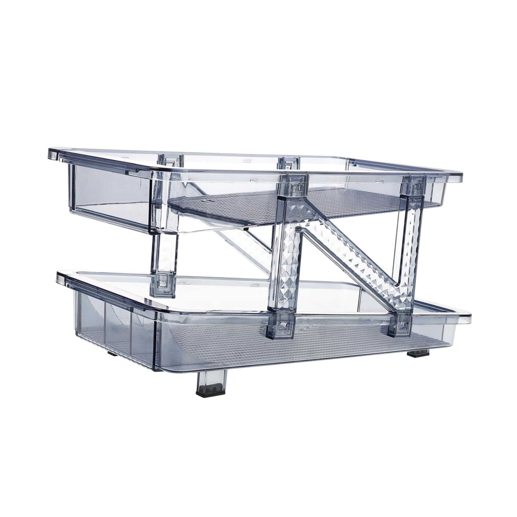 Mikinona Soda Can Holder Dispenser Bin for Refrigerator Double Tier Drink Organizer Automatic Forward Design for Beer and Soda Cans Space-saving Fridge Storage Transparent