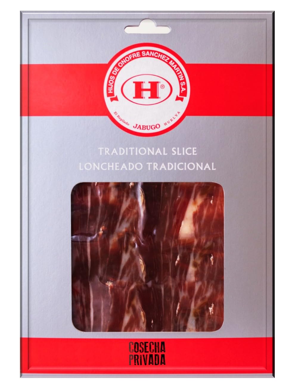 Sobre Jamón Ibérico 100% Bellota Jabugo - Envío 24 h - Cortado a Cuchillo - Sobre Jamones Sanchez Martín - Sobre de Jabugo - Blíster Regalo del mejor Jamón del Mundo Loncheado - Sobre Jamon Jabugo