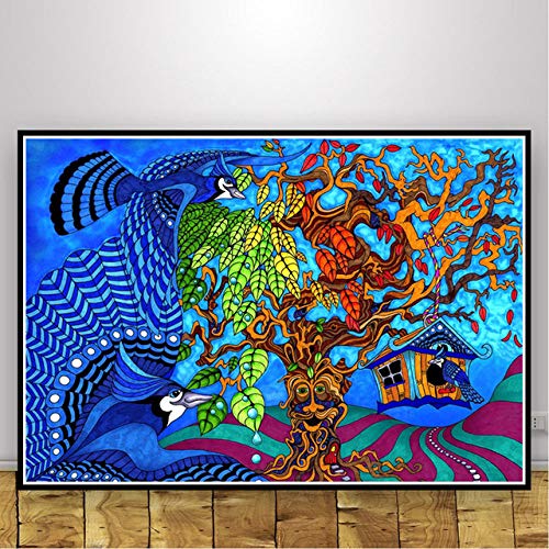 Cuadros de pared blacklight art psicodélico efecto trippy
