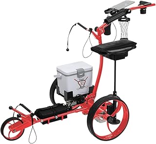 The Pro Wireless Remote Control Electric Golf Cart, Built-in 6 Pack Cooler, Seat, USB Port and Holders, 12V Lithium Battery Lasts 27 Holes