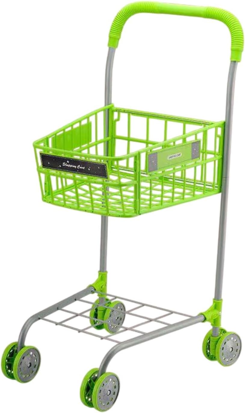 CALANDIS™ Mini Shopping Grocery Cart Fun Metal Frame Cart for Children Boys Girls Kids Green | Storage Boxes | Home Organization | Household Supplies & Cleaning