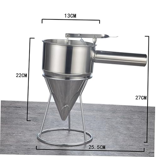 Miniatura 6 de BESTOYARD Herramientas de panadería, dispensador de embudo para hornear, 2 unidades, embudo de acero inoxidable, bolas de pulpo, herramientas para