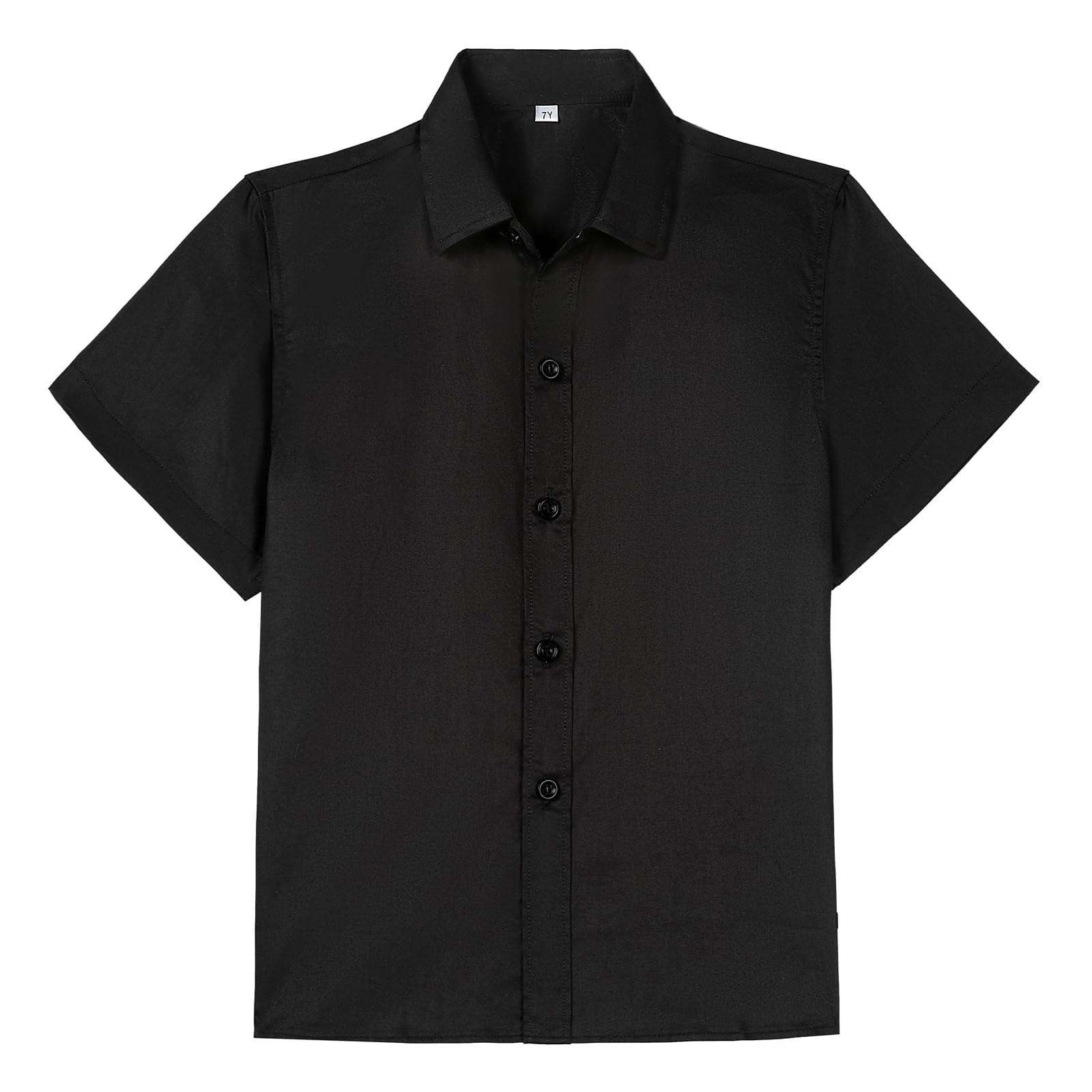Boys Short Sleeve Button Down Shirt Summer Solid Kids Boy Dress Shirts Size 2-20 Years