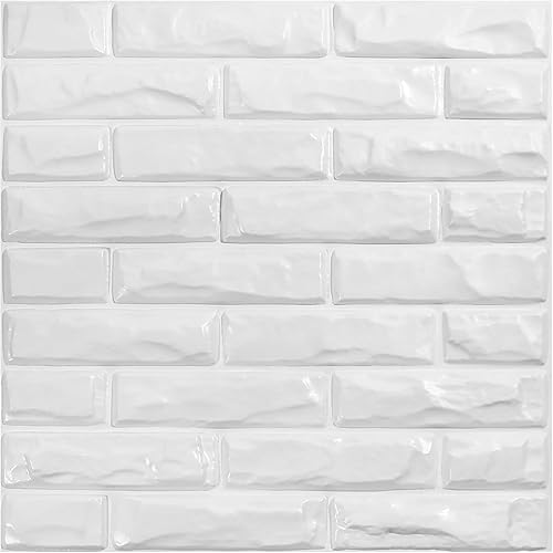 Tileristics Paneles de pared 3D de PVC para decoración de pared interior, sala de estar, dormitorio, pared de oficina (19.7 x 19.7 pulgadas, negro,
