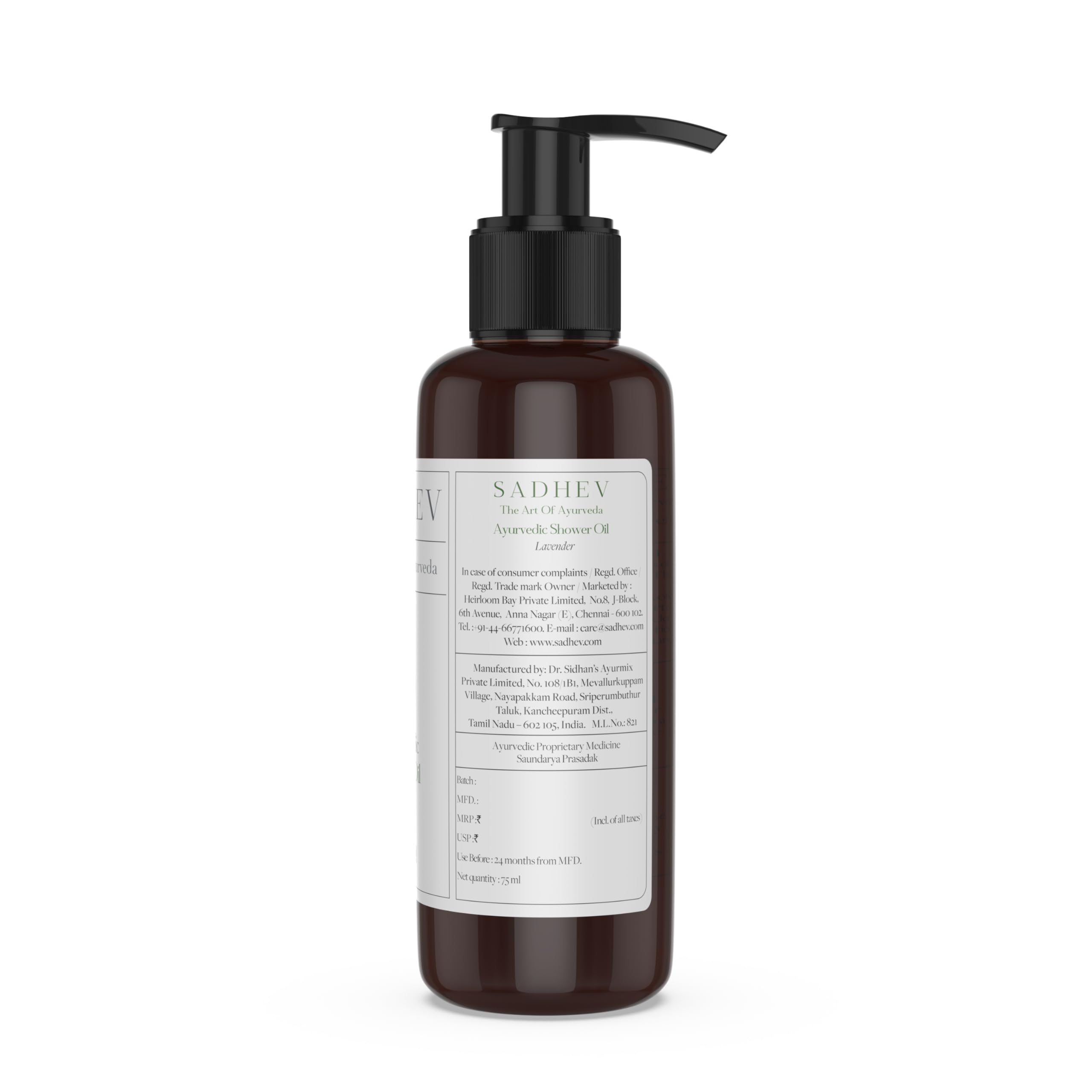 Sadhev’s Lavender Shower Oil - 75ml 2