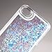 iPhone 4s Case, iPhone 4 Case, iPhone 4s Glitter Case, Fashion Creative Design Flowing Glitter Floating Luxury Bling Glitter Sparkle Love Heart Hard Case for iPhone 4S / 4,Love:Blue