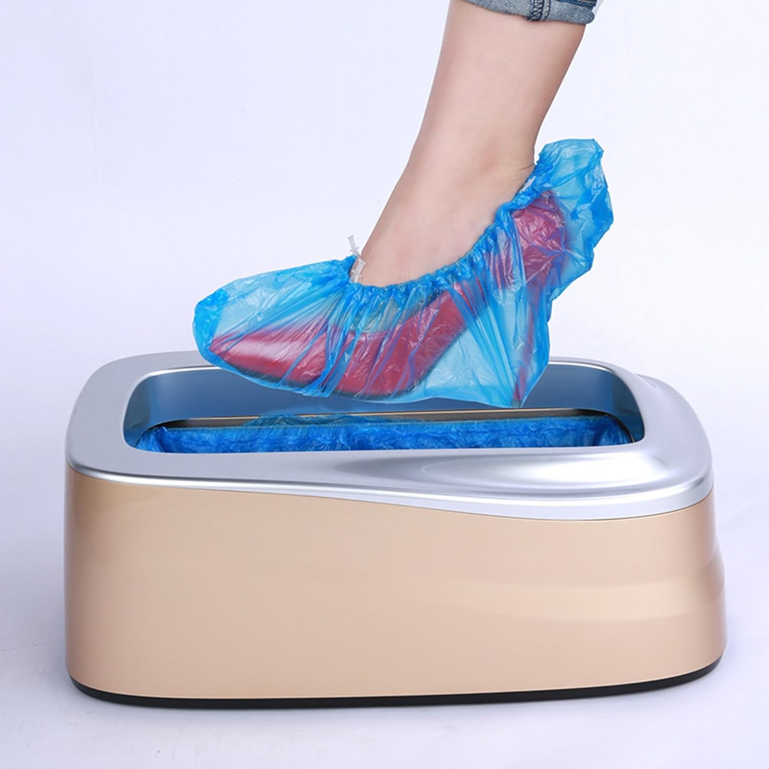 Shoe Covers Machine Automatic Shoe Cover Dispenser Efficient Automatic Shoe Cover Dispenserwith 200PCS Disposable Plastic Shoe Cover for Home, Office, Supermarket, Factory, Hospital 400 PCS Blue