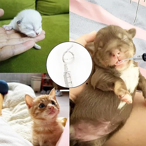 Miniatura 5 de Kit de 11 tubos de alimentación para cachorros y gatitos pequeños y jeringa de alimentación transparente de 51020302.0 fl oz, tubo de alimentación