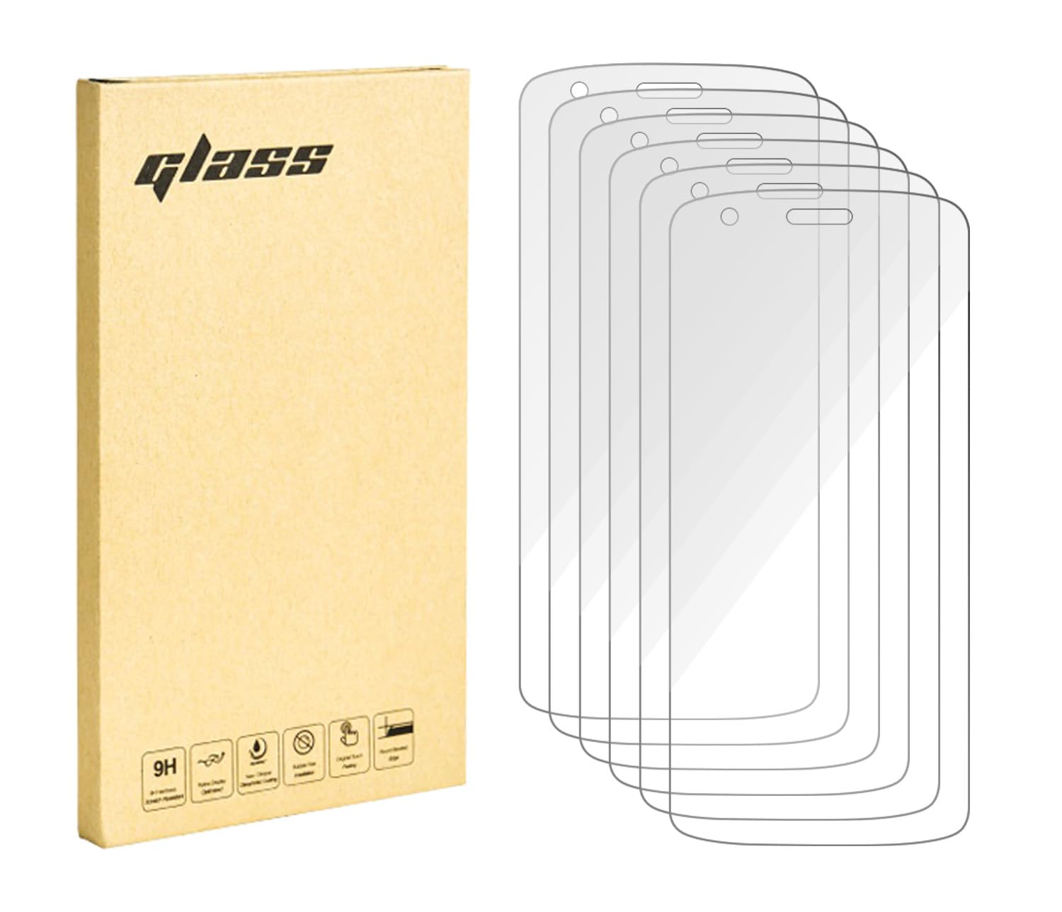 Screen Protector for Zebra TC22 TC27 Scanner, 9H Tempered Glass, Clear (6)