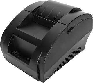 Shipping Label Printer, 58mm Width 203DPI Thermal Printer USB Interface Inbuilt Data Buffer for Logistics (USB BT4.0 US Plug)