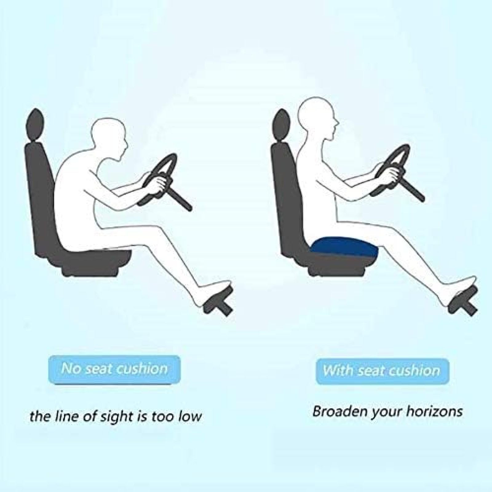 Cojines portátiles de Malla Transpirable para Asiento de automóvil, con Almohadilla Antideslizante para Asiento del Conductor, protegen el Cuero del Asiento del automóvil y mejoran la visión