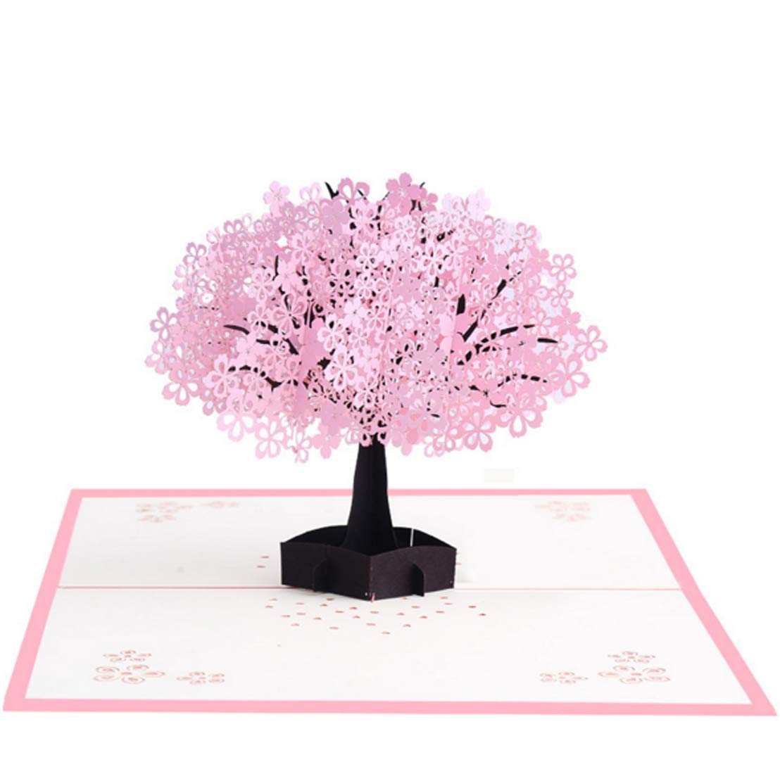 GREETING ART Biglietto Pop Up 3D Fiori Di Ciliegio – Albero 3D Con Busta Per Auguri, Compleanno, Matrimonio, Anniversario