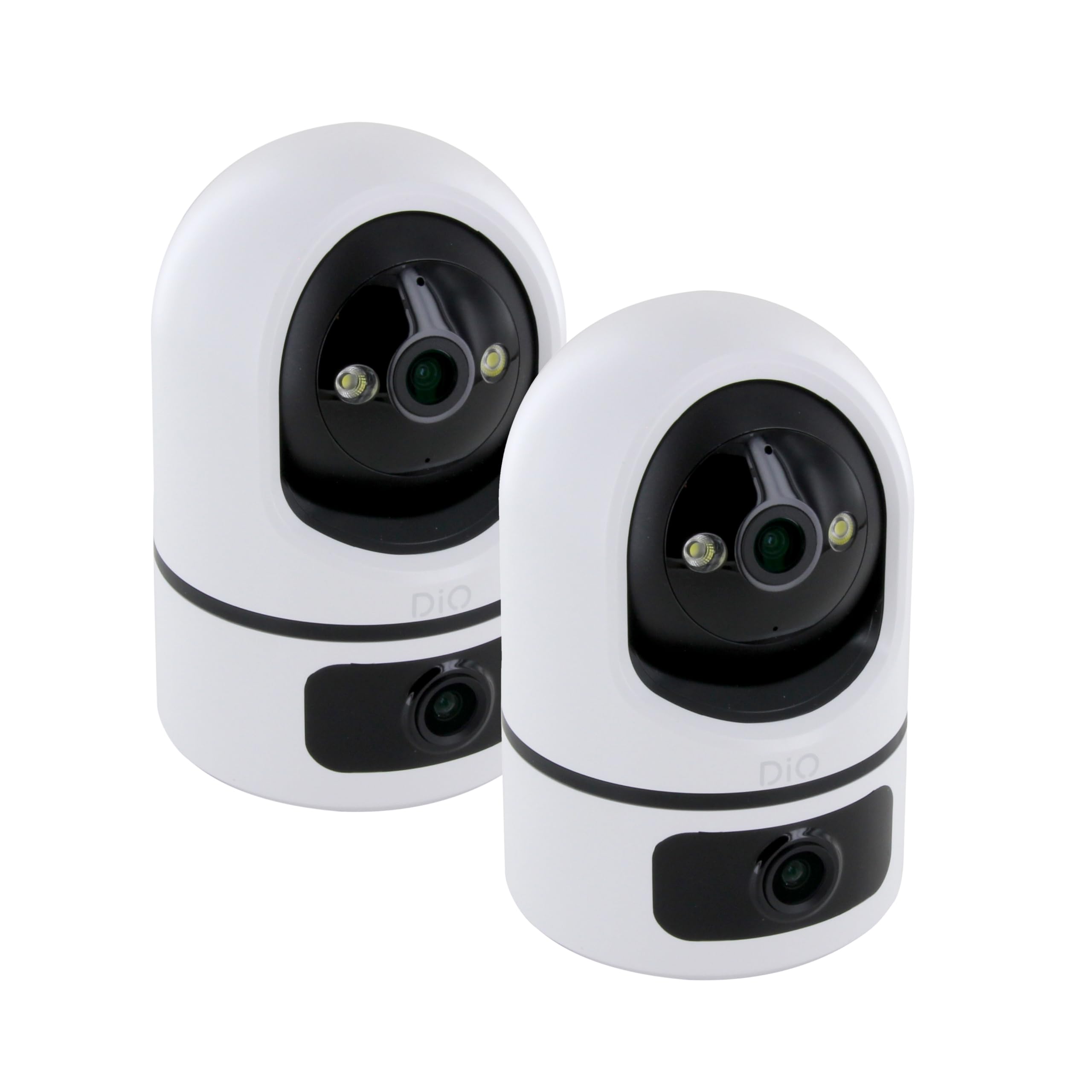 DiO Connected Home Lot de 2 Caméras intérieures Dual Lens rotatives -Dual Band 2MP