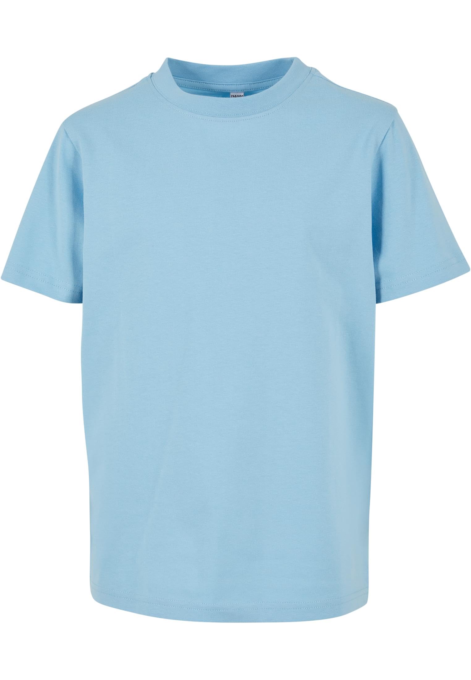 Build Your Brand Maglietta da Bambino Basic Tee, 100% Cotone, Taglie 110-164, Blu Baltico, 134-140 cm