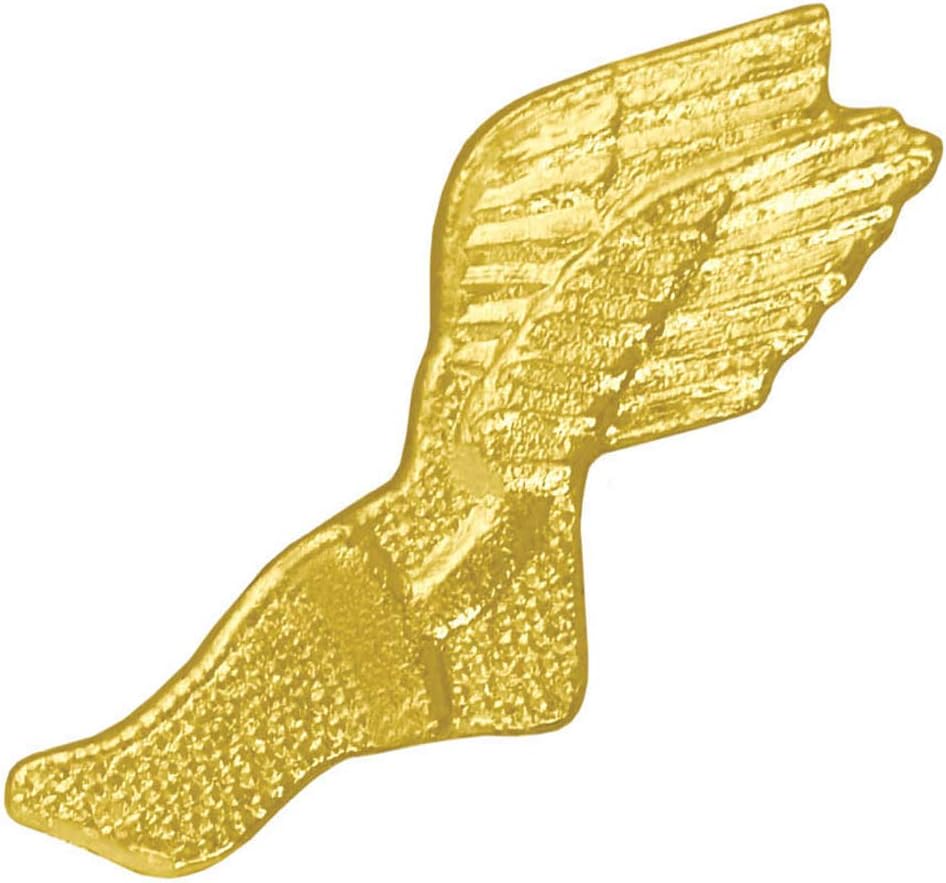 Express MedalsGold Track Winged Foot Chenille Lapel Pin
