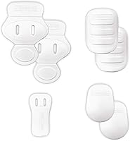 CHAMPRO Ultra Light 7-Piece Youth Football Pad Set with Slots - Lightweight Protection for Pants, White