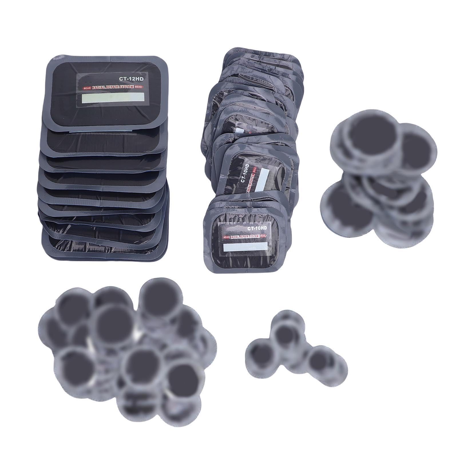 100 pezzi Toppe per pneumatici 65x80mm 85 × 120mm Patch di riparazione radiale in gomma Patch di riparazione rapida per freddo per auto camion autobus trattore veicolo moto