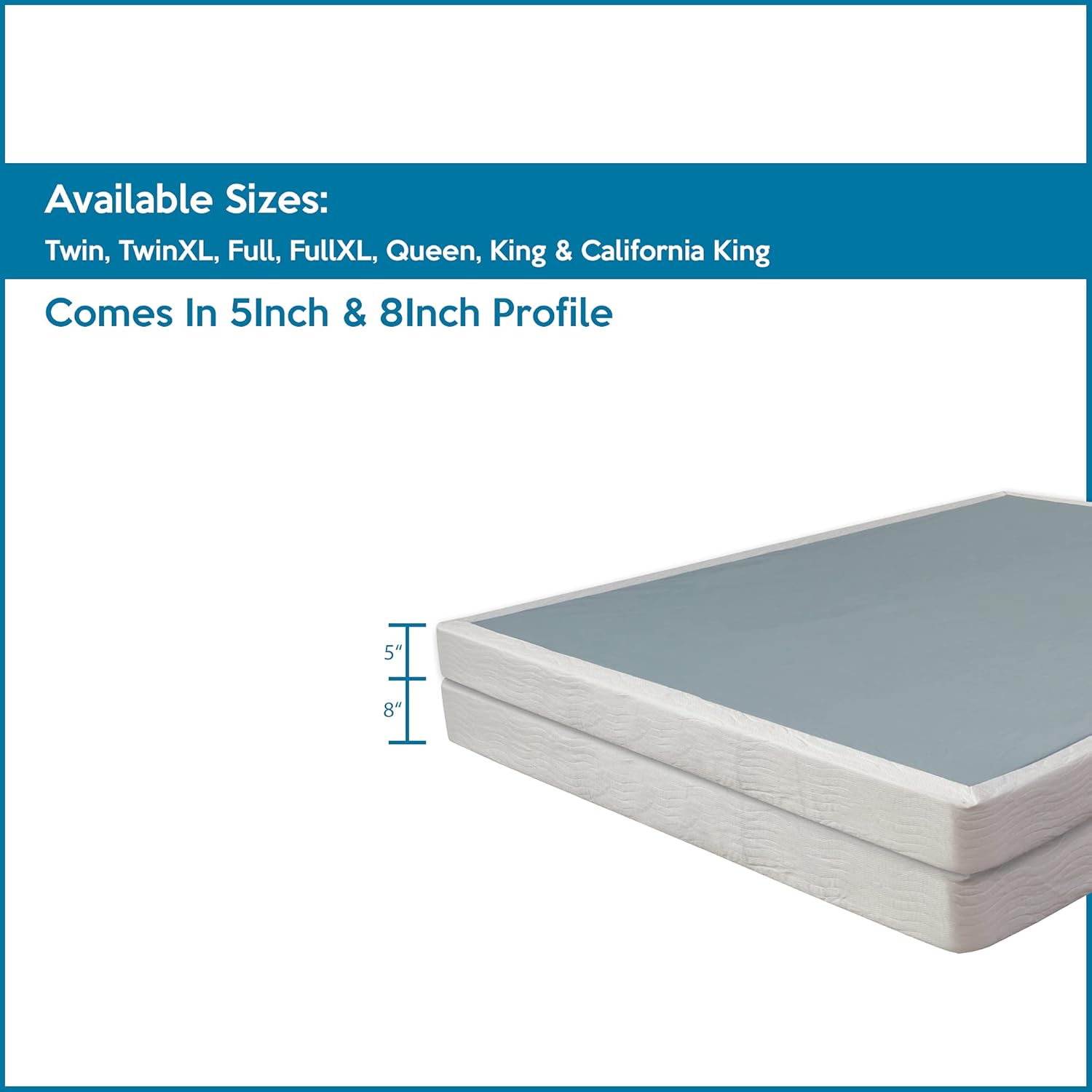 Spring Coil 5-Inch Easy Wood Box Spring With Simple Assembly California King,Beige : Home & Kitchen