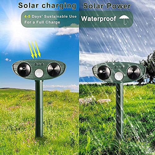 image for SAILHOME 2 Pack 2024 Solar Ultrasonic in Repellent Defender Rat, Squir