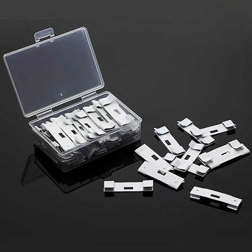 Miniatura 6 de Blulu Kit de 30 pestañas de reparación vertical de persianas con clip de reparación de persianas de repuesto para ventanas, color blanco