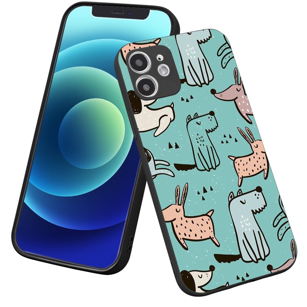 BGZDZDN Puppy Case for iPhone 15 Pro Max Case, Lovely Puppy Pattern Print Design Girl Women with Soft TPU Bumper Case Cover for iPhone 15 Pro Max