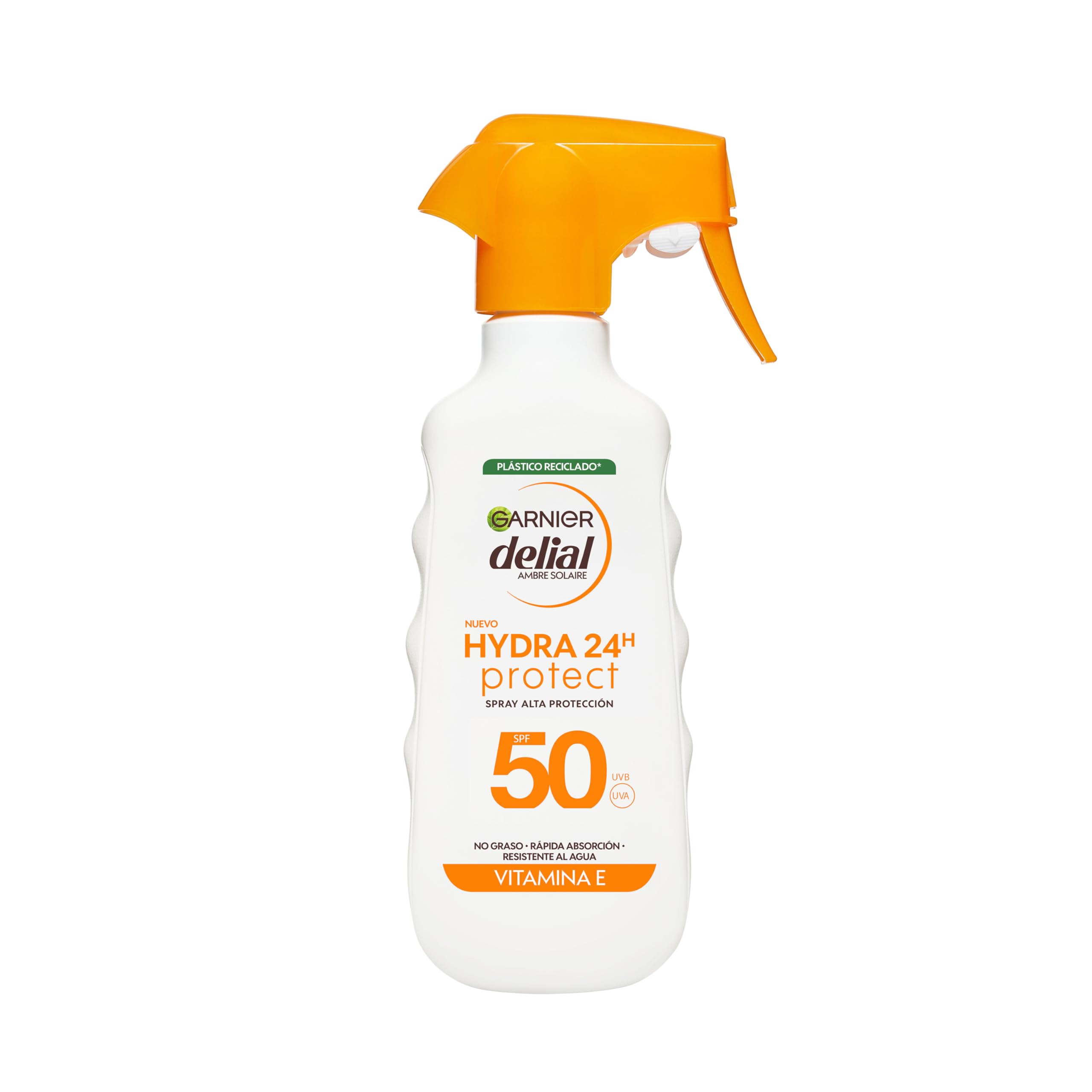 Garnier, Delial, Hydra Protect 24H, Spray FPS 50+ con Vitramina E, Protección UVA/​UVB e Hidratación Contra el Resecamiento con Manteca de Karité 270ml