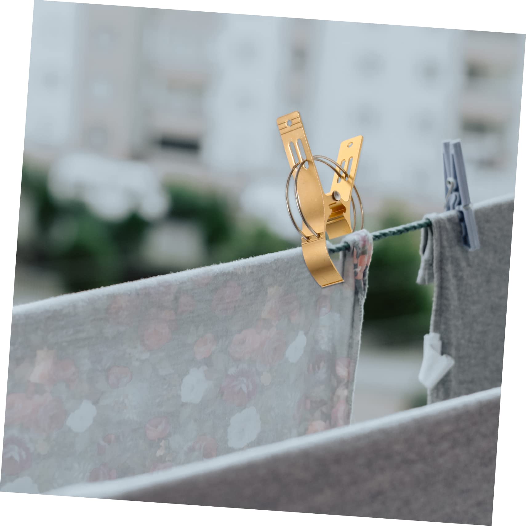 Pinzas Ropa a Prueba de Viento 9piezas Aleación de Aluminio | Resistentes al Viento, para Toallas de Playa y Sujeción Segura, Uso en Viaje E Interior Color Aleatorio