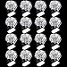 Ustellar 16 Pack 10ft 30 Micro Starry LED String Lights, Waterproof Fairy Silver Wire Lights, Firefly Moon Lights Battery Operated (Included), For DIY Wedding Party Christmas Decorations, Cool White
