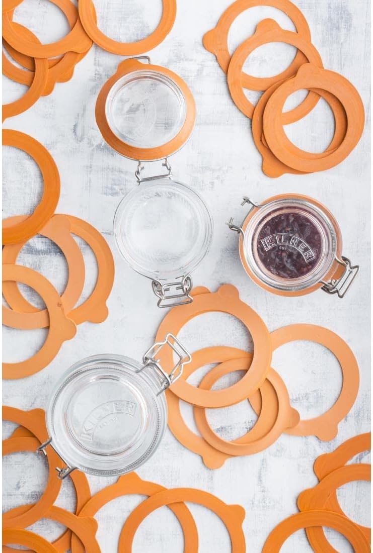 Kilner Replacement Rubber Seals, 6 CT, Orange