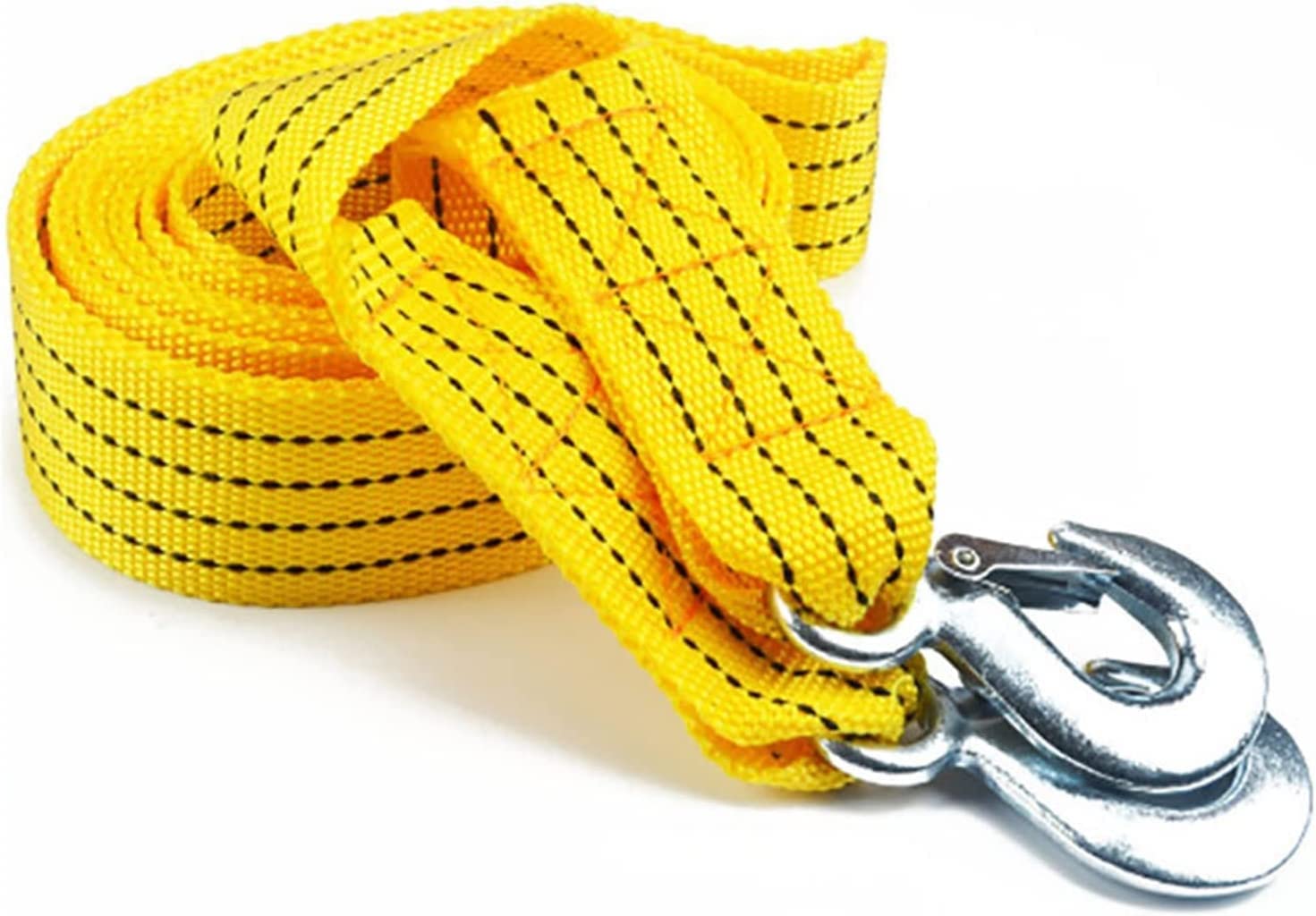 Corda da Traino da 5 Tonnellate e 4 Metri per Camion, Cinghia da Strappo, Fuoristrada, Funi da Traino per Rimorchio, Verricello, Cinghia per Cavo, Cinghie da Traino per Trazione Auto./Yellow