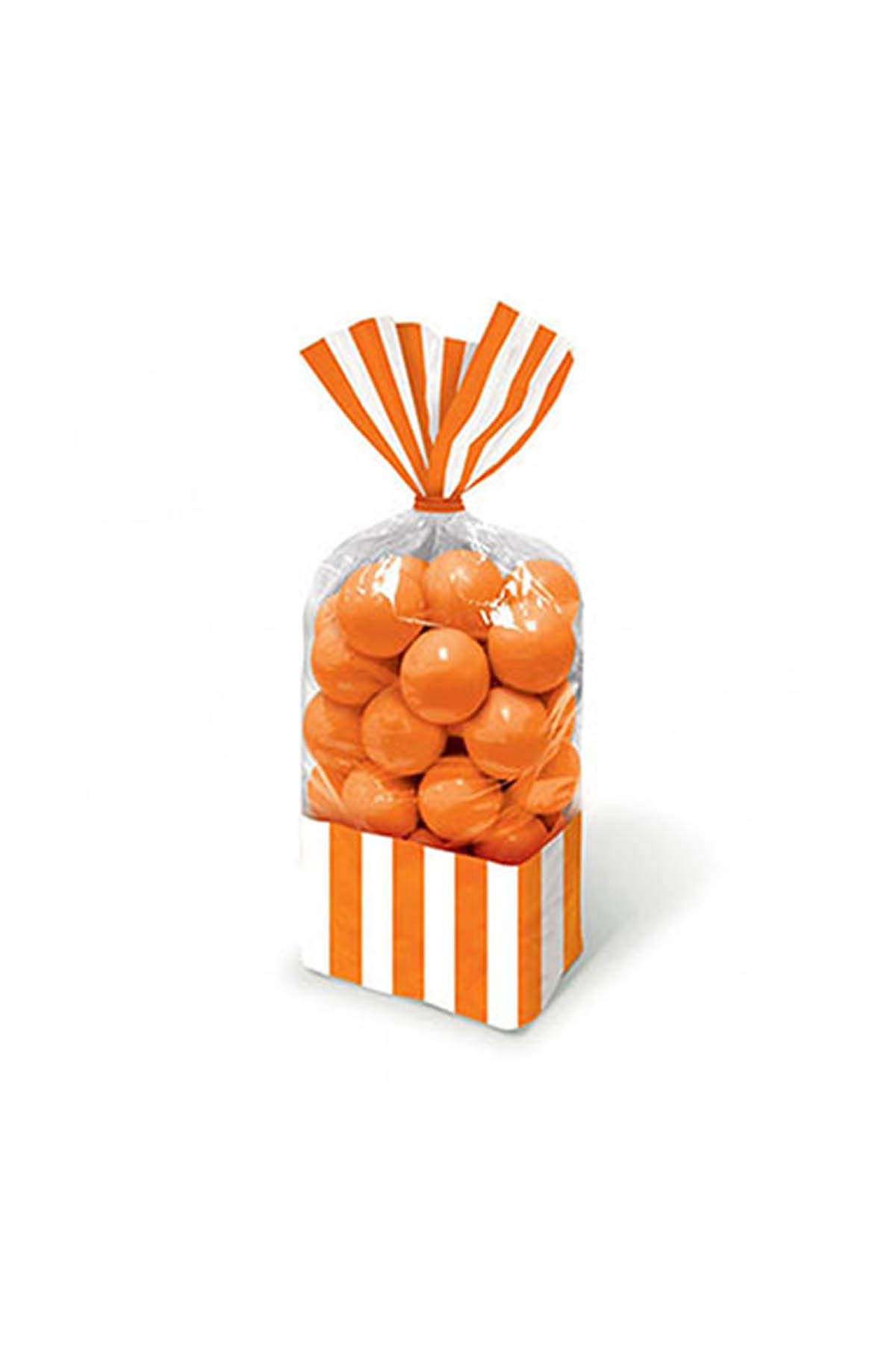 Amscan Gestreifte Süßigkeitentütchen, Orange
