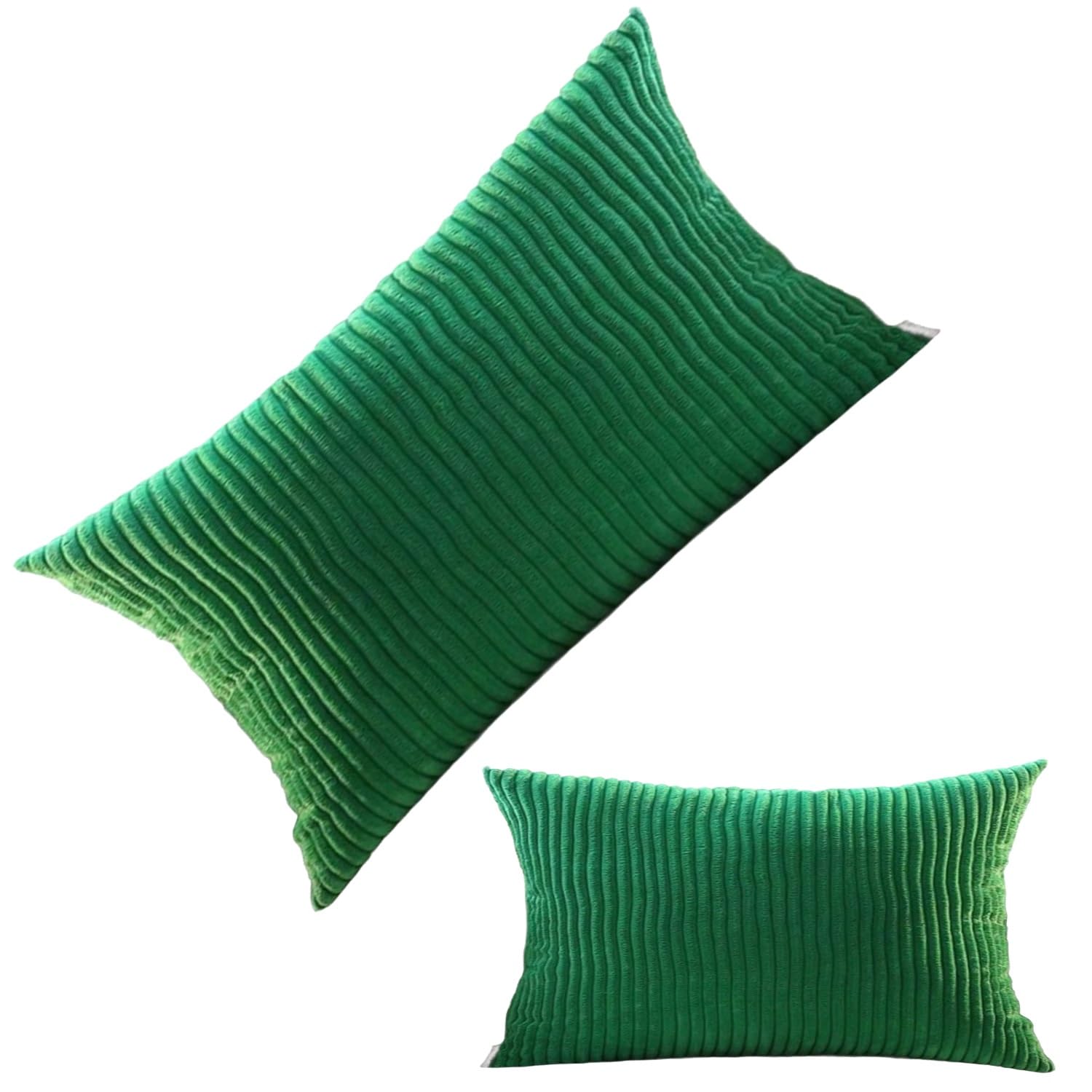 ILiemao 2 Pack Corduroy Soft Decorative Square Rectangle Throw Pillow Cover 60x60 50x70 80x80 cm Cushion Covers Pillowcase, Home Decorations for Sofa Couch Bed Chair(W2,2pcs 40x70cm) — image 1