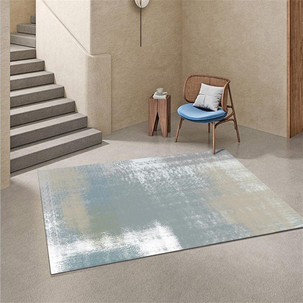 Tapis anti-dérapant grand format 180x260cm avec motifs géométriques épurés