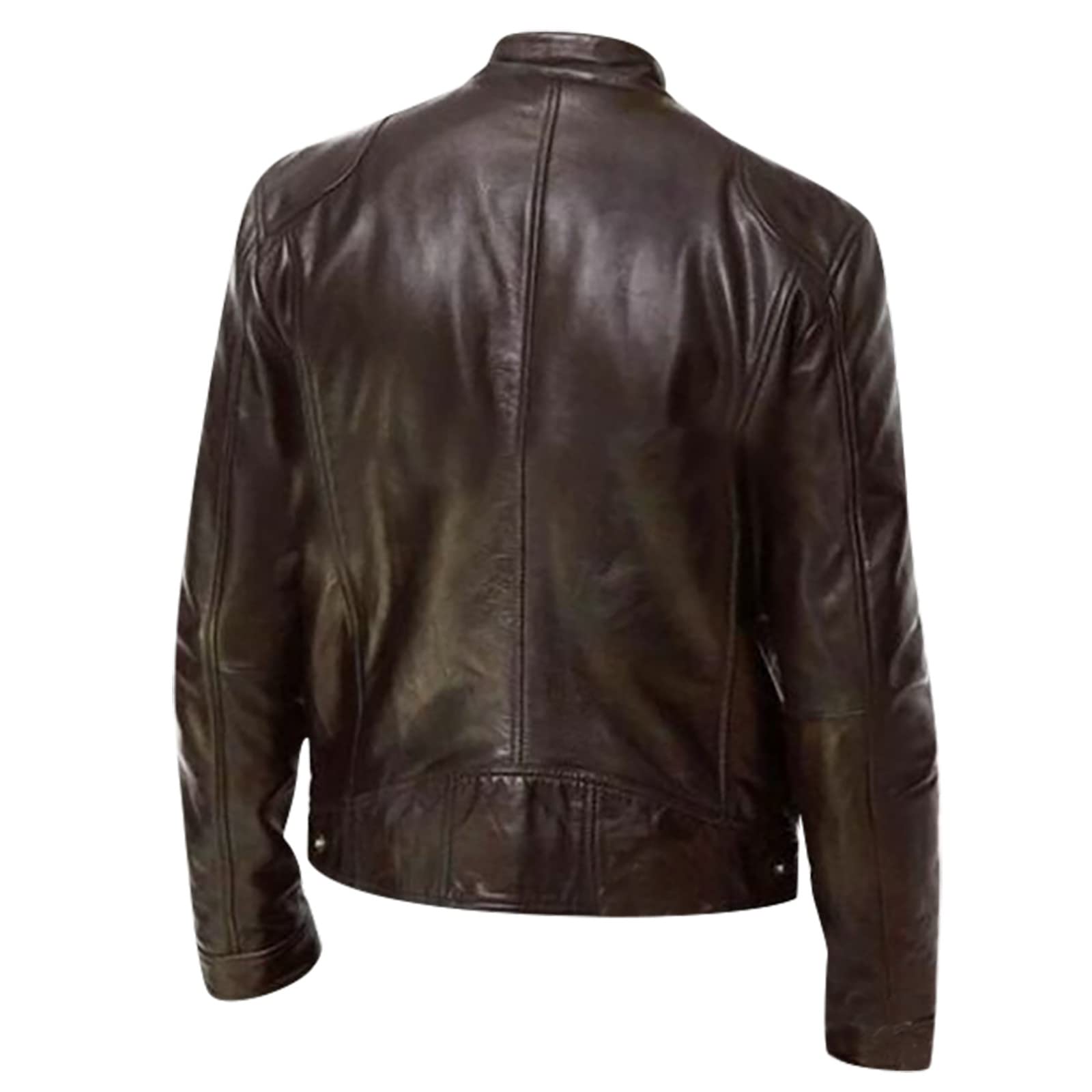 Ymosrh Moda Giacche Per Gli Uomini di Inverno Casual Tinta Unita Manica Lunga Slim Pelle Mens Cappotti Giacche Elegante