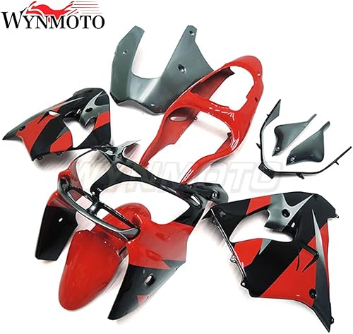 Miniatura 3 de Juego de carenados brillantes en rojo y negro para motocicleta, molde de inyección de plástico ABS, para Kawasaki ZX-9R 2000 2001, cuerpo de