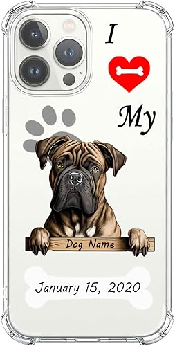 Presa Canario - Funda transparente personalizada con nombre de perro para iPhone 15 14 Pro Max 13 12 11 Xs Max Xr SE3 8 7 6 Plus 11 Pro Mini, con 4 Presa Canario - Funda transparente personalizada con nombre de perro para iPhone 15 14 Pro Max 13 12 11 Xs Max Xr SE3 8 7 6 Plus 11 Pro Mini, con 4